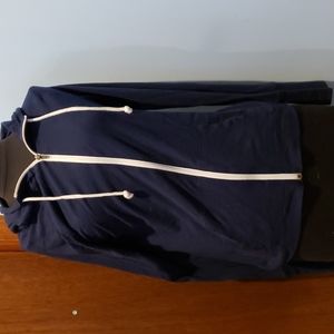 Navy blue so perfect zip hoodie with pockets